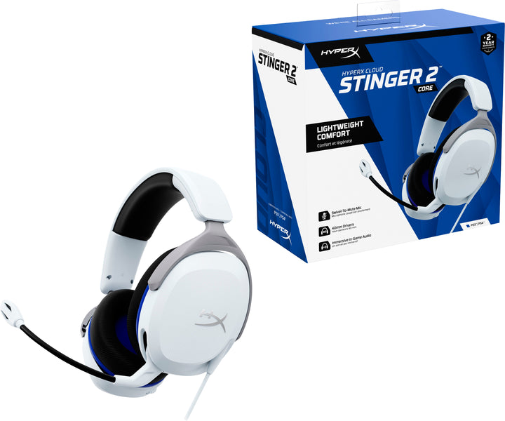 HyperX - Cloud Stinger 2 Core Wired Gaming Headset for PS4 and PS5 - White_4