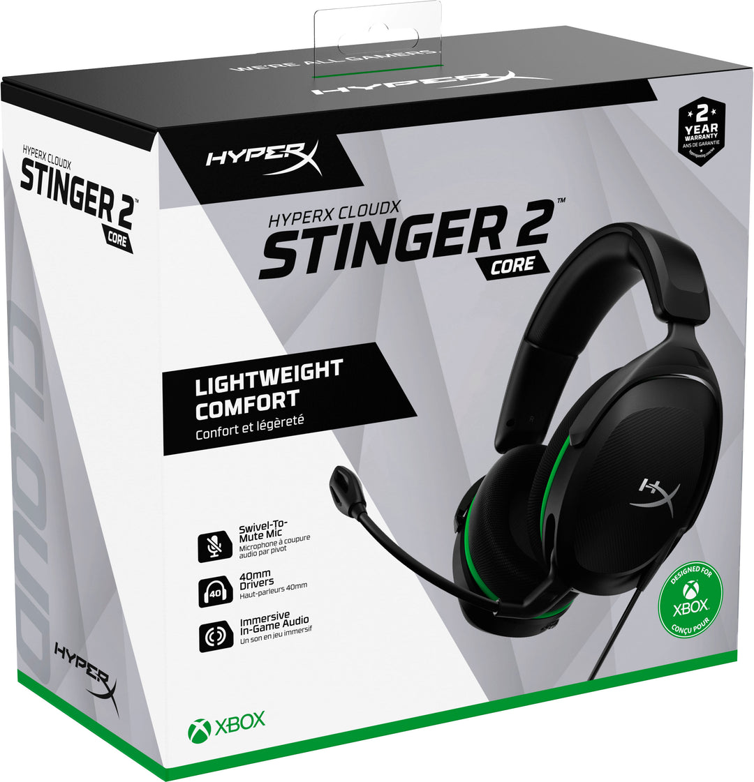 HyperX - CloudX Stinger 2 Core Wired Gaming Headset for Xbox One and Xbox Series X|S - Black_3