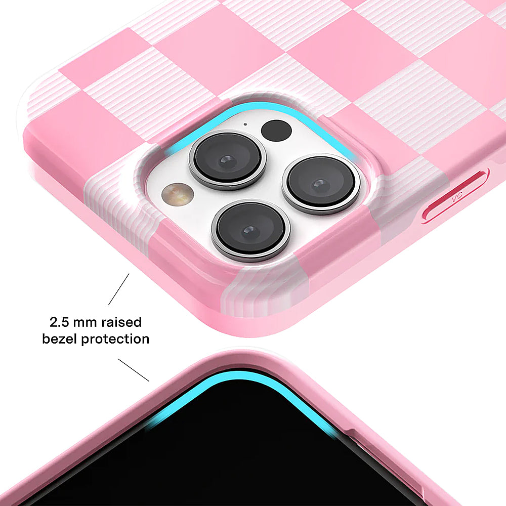 Velvet Caviar - Checkered MagSafe iPhone 15 Pro Case - Pink_7