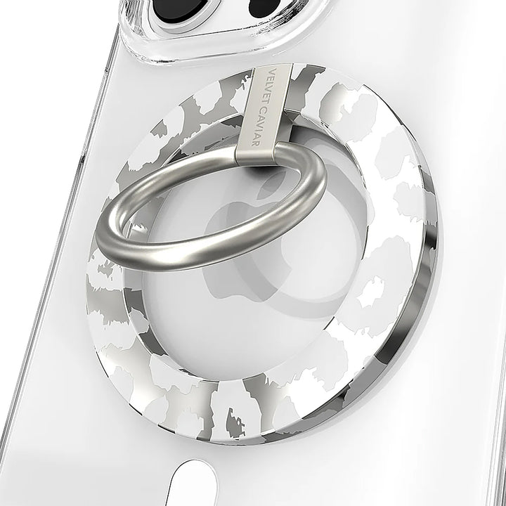 Velvet Caviar - MagSafe Grip Ring for Most Cell Phones - Chrome Leopard_4