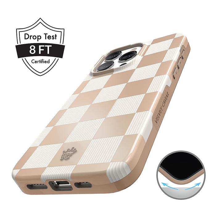 Velvet Caviar - Checkered MagSafe iPhone 15 Pro Max Case - Nude_6