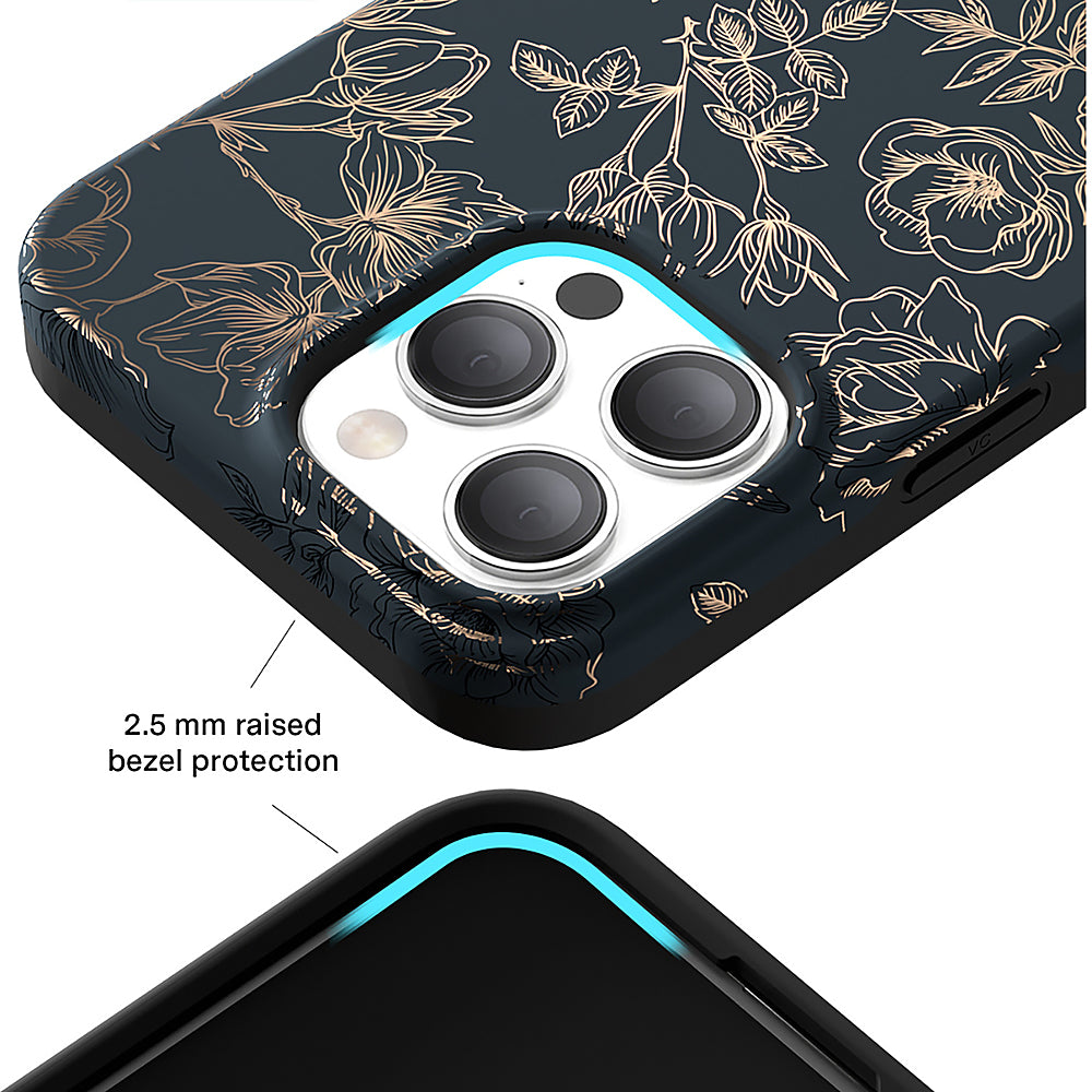 Velvet Caviar - MagSafe iPhone 15 Pro Case - Chrome Floral Rose_2
