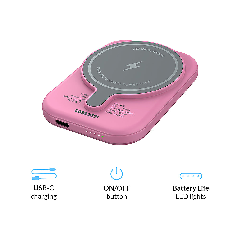 Velvet Caviar - MagSafe Battery Power Pack - Hot Pink Leopard_2