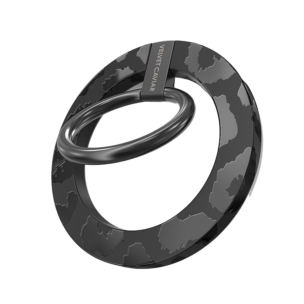 Velvet Caviar - MagSafe Grip Ring for Most Cell Phones - Black Leopard_0