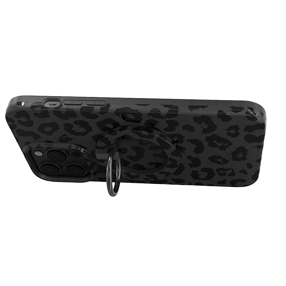 Velvet Caviar - MagSafe Grip Ring for Most Cell Phones - Black Leopard_2