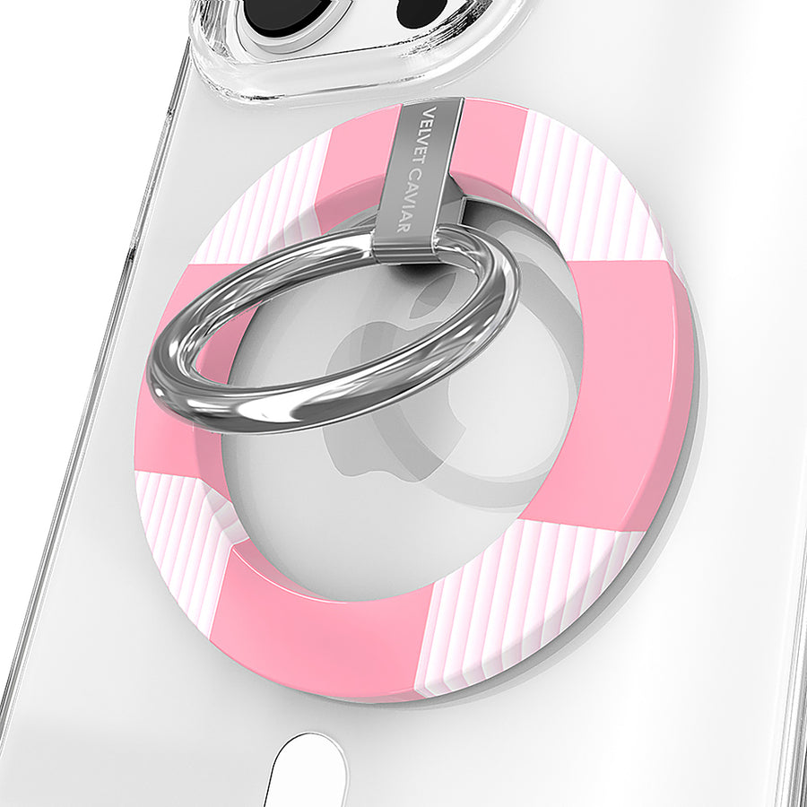 Velvet Caviar - MagSafe Grip Ring for Most Cell Phones - Pink Checker_0