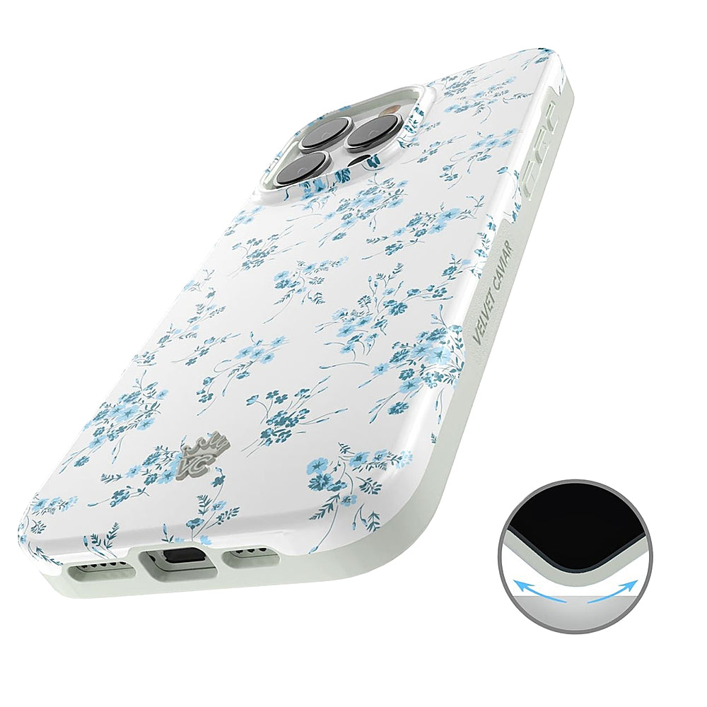 Velvet Caviar - Floral MagSafe iPhone 15 Pro Case - French Blue_1
