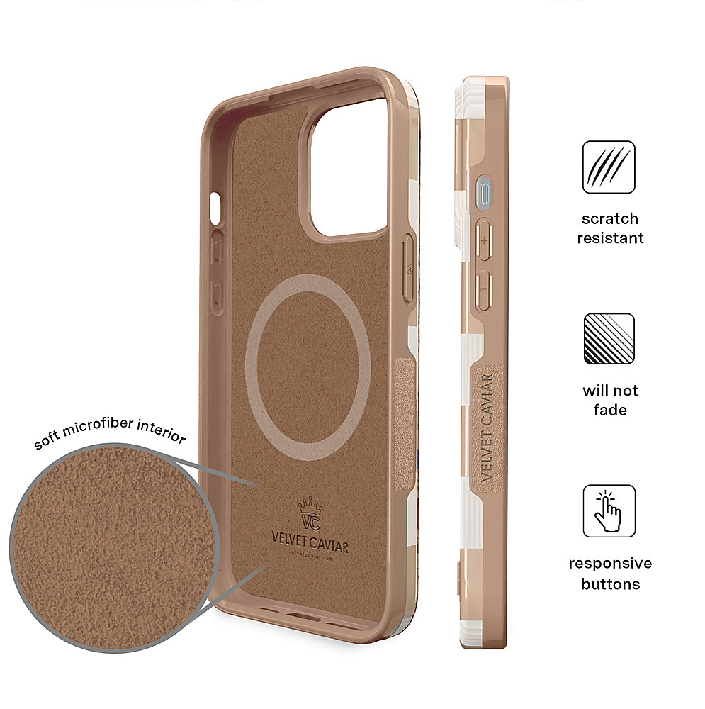 Velvet Caviar - Checkered MagSafe iPhone 15 Pro Case - Nude_4