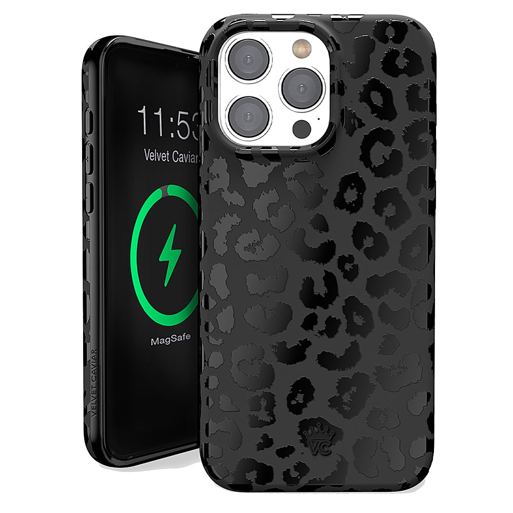 Velvet Caviar - MagSafe iPhone 15 Pro Case - Black Leopard_0