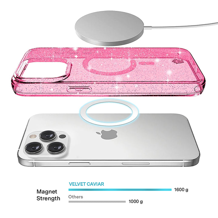 Velvet Caviar - MagSafe iPhone 15 Pro Max Case - Pink Stardust Glitter_2