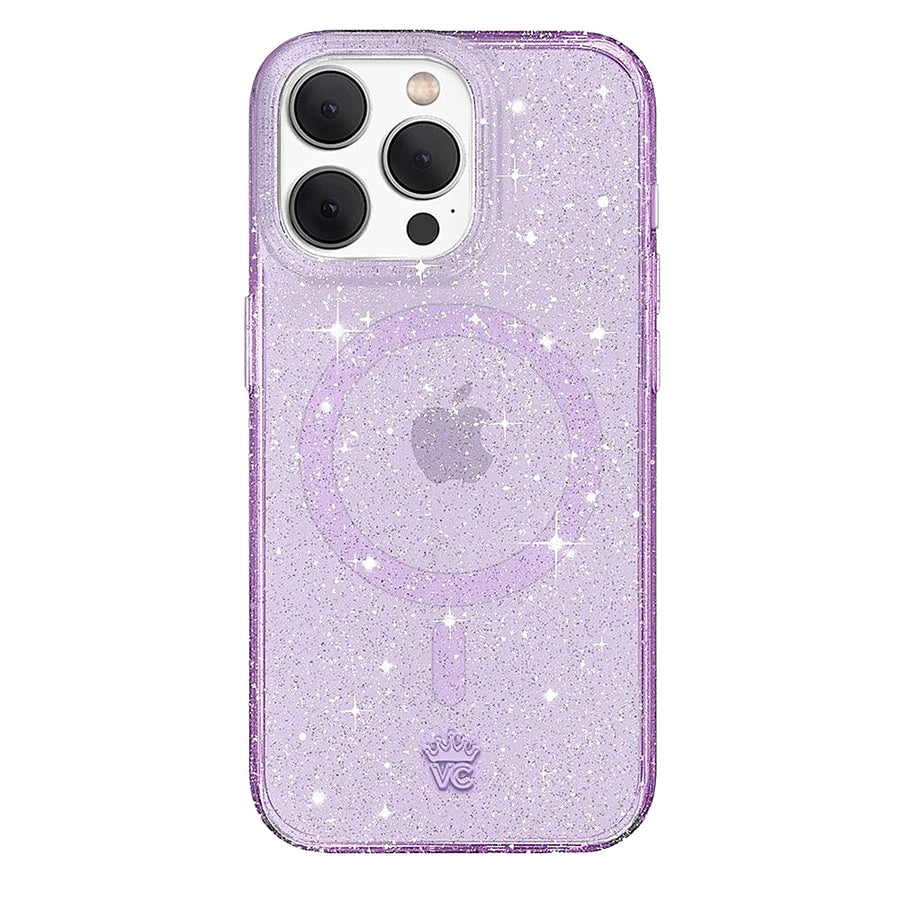 Velvet Caviar - MagSafe iPhone 15 Pro Case - Lilac Stardust Glitter_0