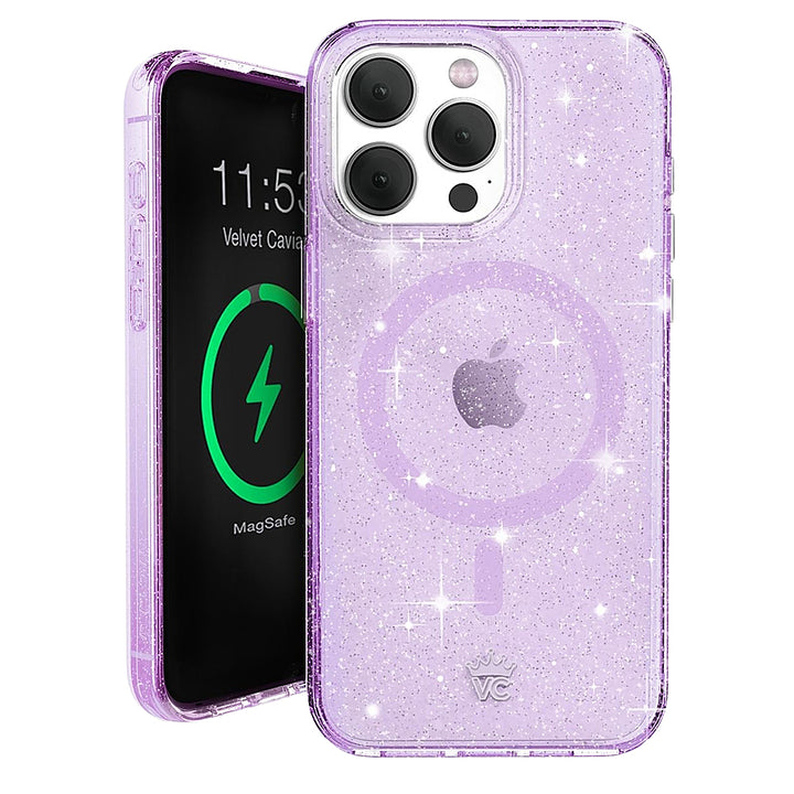 Velvet Caviar - MagSafe iPhone 15 Pro Case - Lilac Stardust Glitter_2