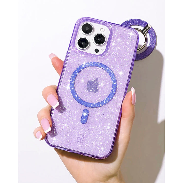 Velvet Caviar - MagSafe iPhone 15 Pro Case - Lilac Stardust Glitter_4