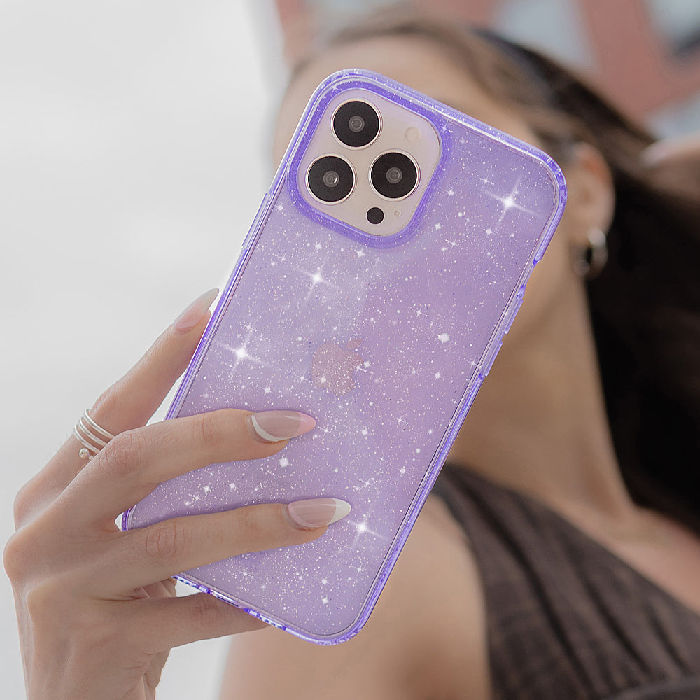 Velvet Caviar - MagSafe iPhone 15 Pro Case - Lilac Stardust Glitter_6