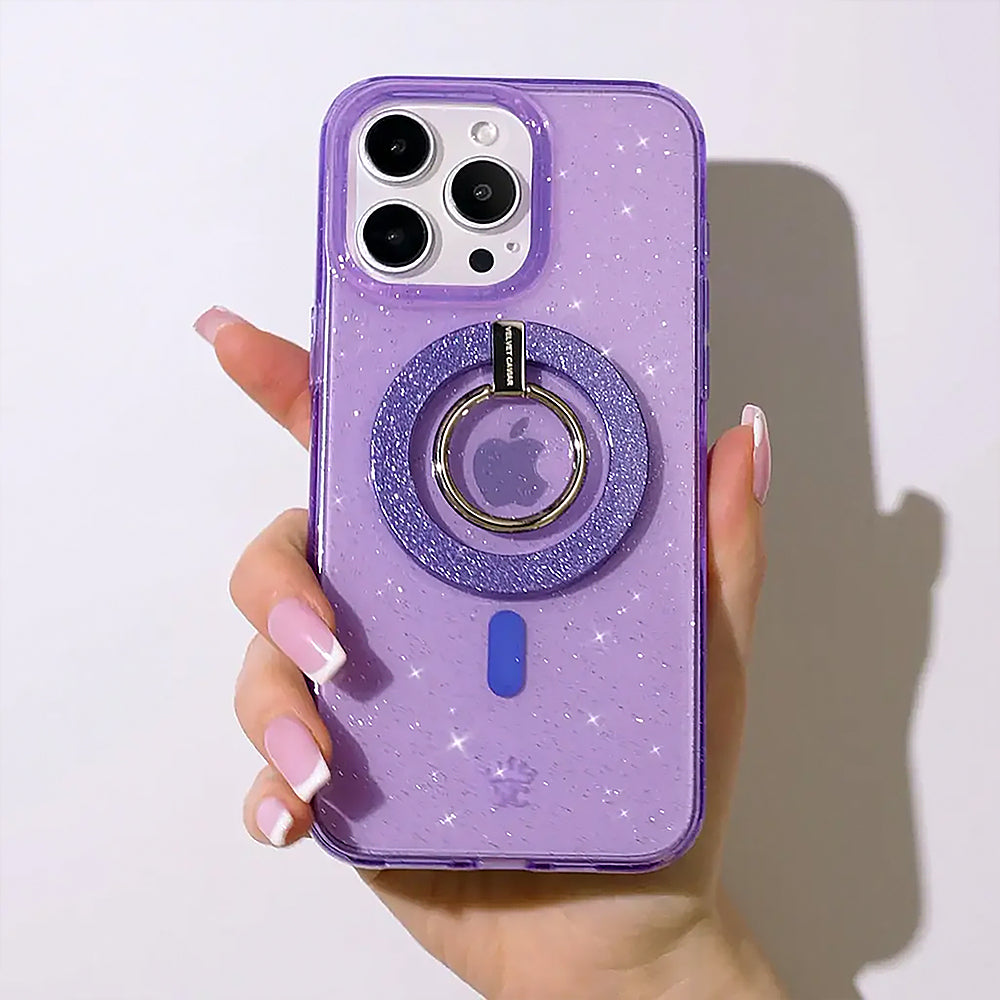 Velvet Caviar - MagSafe iPhone 15 Pro Case - Lilac Stardust Glitter_7