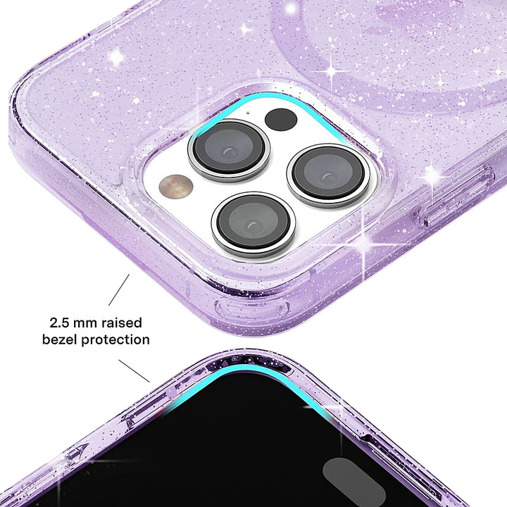 Velvet Caviar - MagSafe iPhone 15 Pro Case - Lilac Stardust Glitter_8