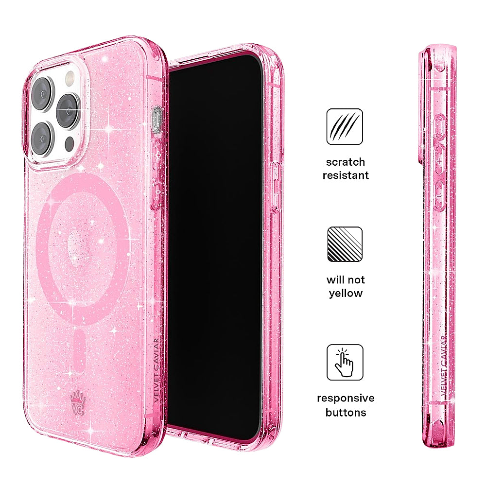 Velvet Caviar - MagSafe iPhone 15 Pro Case - Pink Stardust Glitter_7
