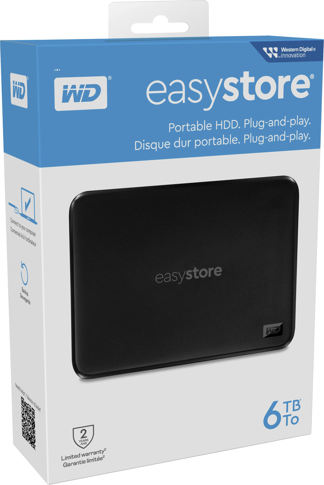 WD - Easystore 6TB External USB 3.0 Portable Hard Drive - Black_5