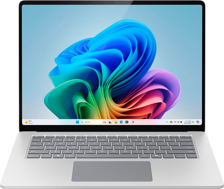 Microsoft - Surface Laptop – Copilot+ PC – 15" Touch–Screen – Snapdragon X Elite – 16GB Memory – 256GB SSD (7th Edition) - Platinum_0