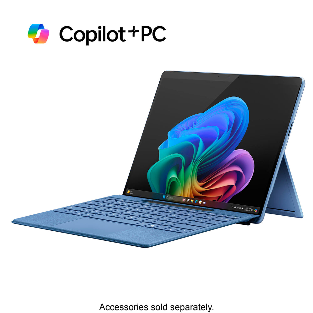 Microsoft - Surface Pro – Copilot+ PC – 13” OLED – Snapdragon X Elite – 16GB Memory – 512GB SSD – Device Only (11th Edition) - Sapphire_1