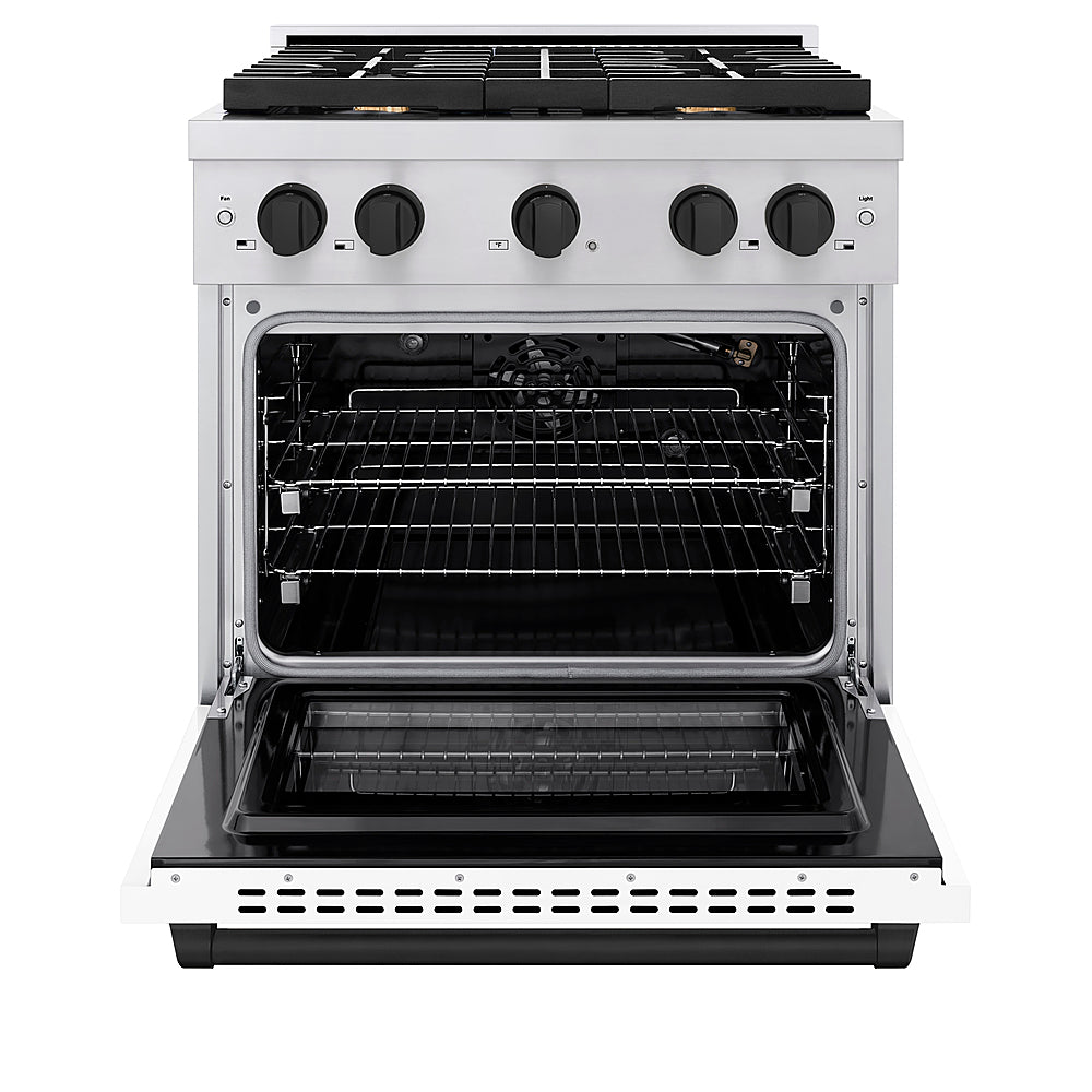 ZLINE 30 in. 4.2 cu. ft. Freestanding Gas Range with Gas Oven in Stainless Steel and Matte Black Accents - Stainless Steel_9