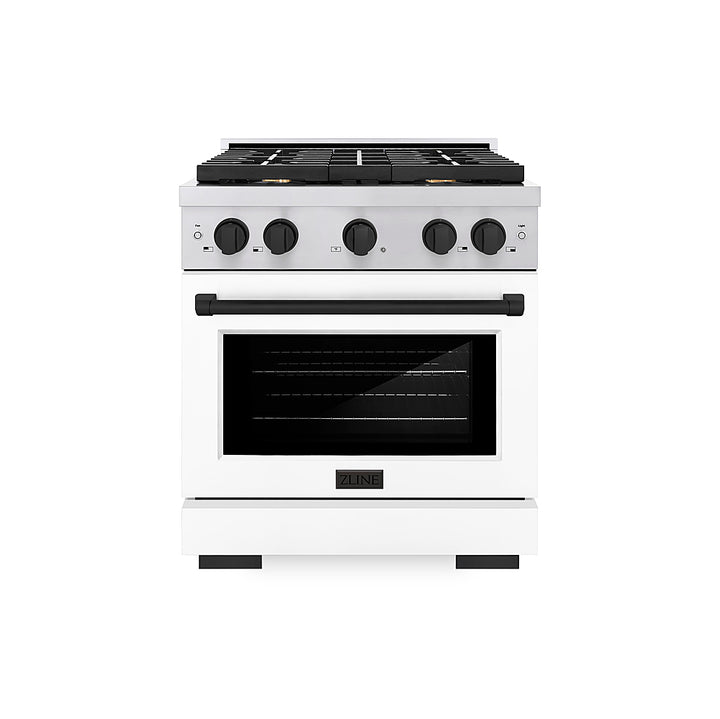 ZLINE 30 in. 4.2 cu. ft. Freestanding Gas Range with Gas Oven in Stainless Steel and Matte Black Accents - Stainless Steel_0
