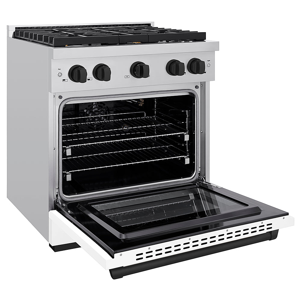 ZLINE 30 in. 4.2 cu. ft. Freestanding Gas Range with Gas Oven in Stainless Steel and Matte Black Accents - Stainless Steel_1