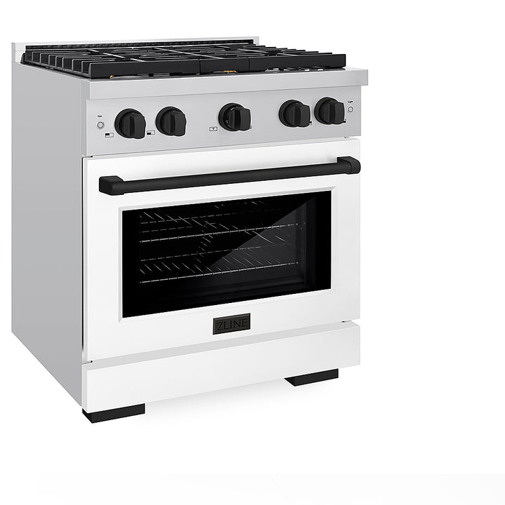 ZLINE 30 in. 4.2 cu. ft. Freestanding Gas Range with Gas Oven in Stainless Steel and Matte Black Accents - Stainless Steel_10