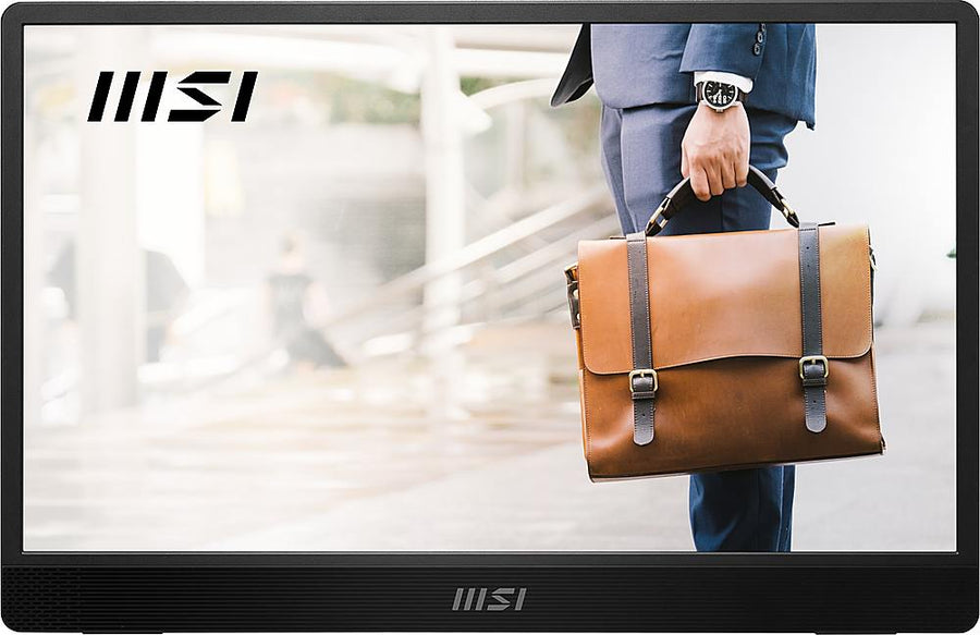 MSI - ProMP161E2 15.6” IPS FHD 1080P USB Type-C Portable Monitor with built-in speaker(Mini HDMI, Type-C) Metal Gray - Metal Gray_0