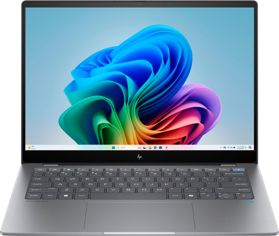 HP - OmniBook X - Copilot+ PC - 14" 2.2K Touch-Screen Laptop - Snapdragon X Elite - 16GB Memory - 1TB SDD - Meteor Silver_0