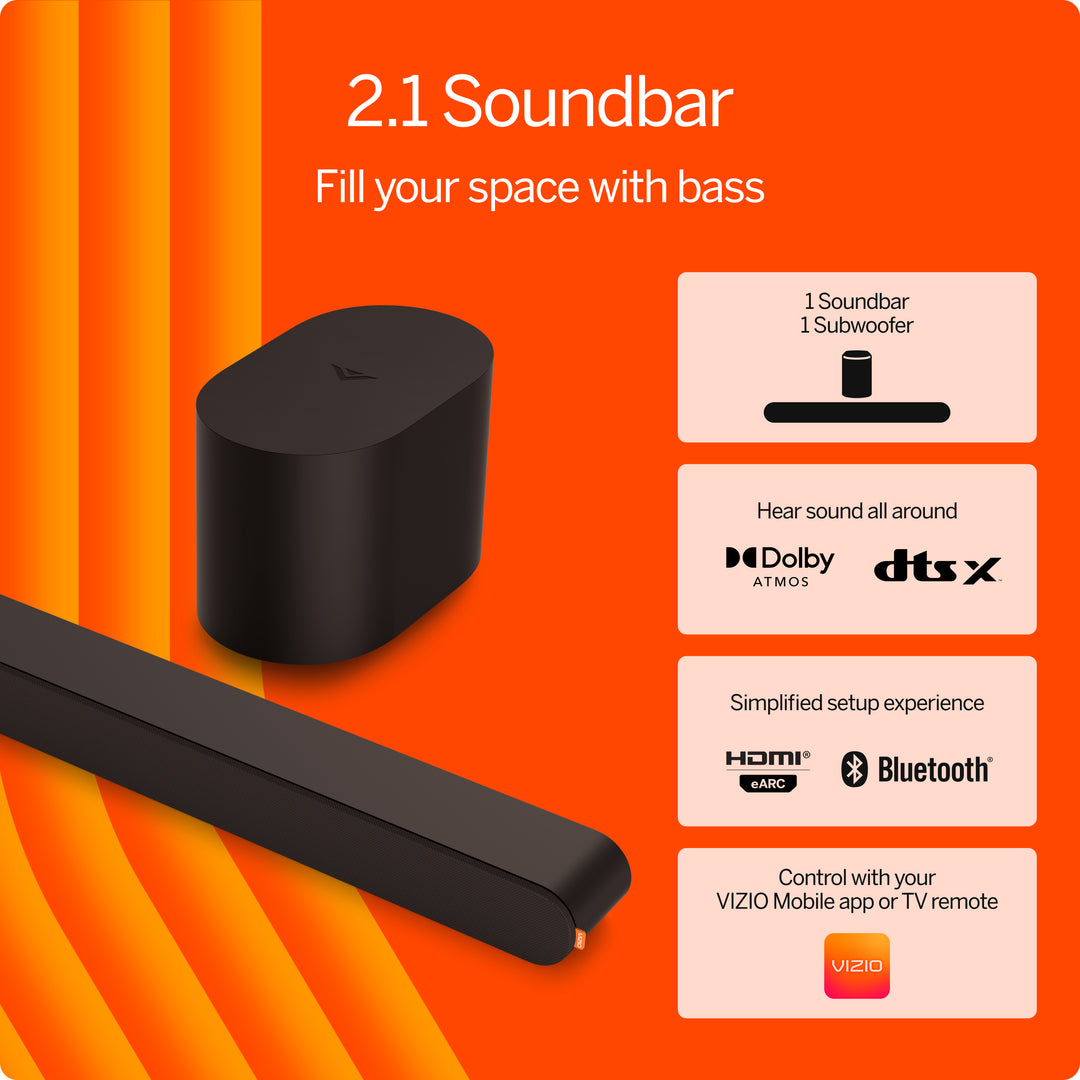 VIZIO 2.1 Soundbar, Wireless Subwoofer w/ Dolby Atmos, DTS:X - Black_15