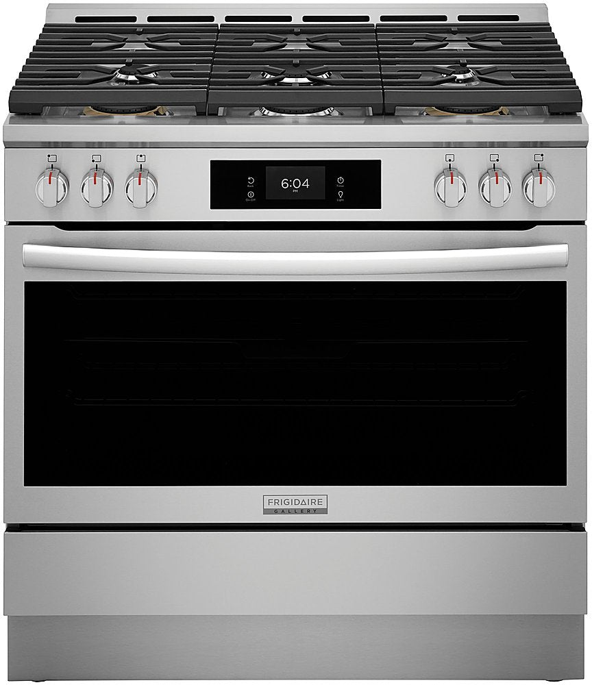 Frigidaire - Gallery 4.6 Cu. Ft. Freestanding Dual-Fuel Total Convection Range with Air Fry - Stainless Steel_0