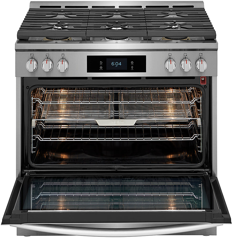 Frigidaire - Gallery 4.6 Cu. Ft. Freestanding Dual-Fuel Total Convection Range with Air Fry - Stainless Steel_1
