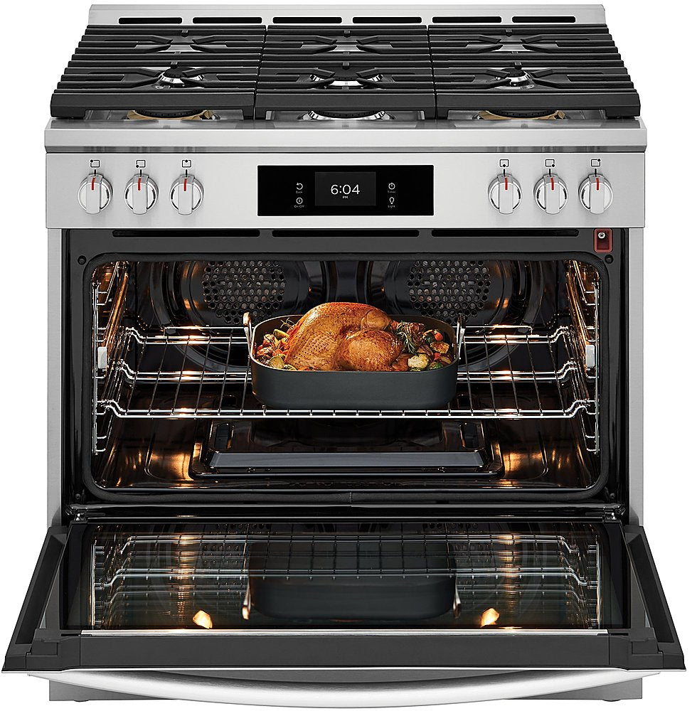 Frigidaire - Gallery 4.6 Cu. Ft Freestanding Gas Total Convection Range with Air Fry - Stainless Steel_1