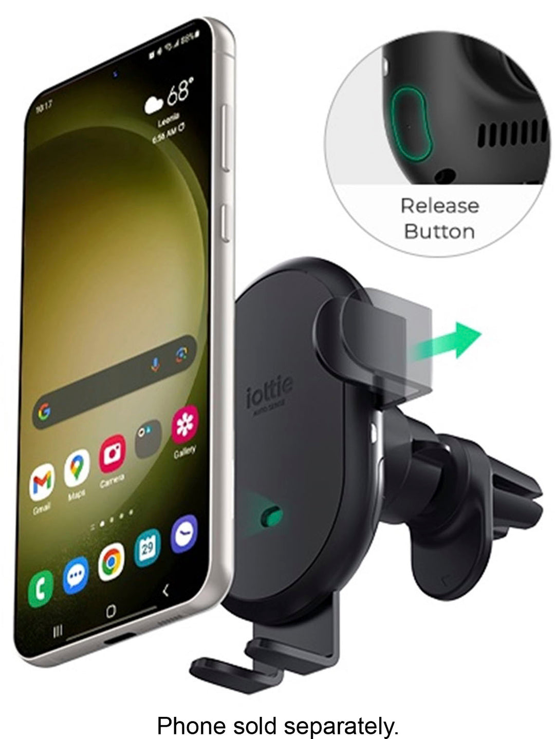 iOttie - Auto Sense 2 Wireless Air Vent Car Mount - Black_8