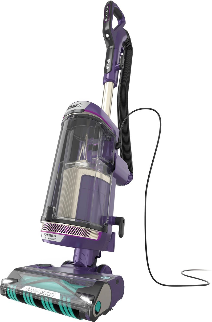 Shark - PowerDetect Upright Vacuum with DuoClean Detect Technology, Self-Cleaning Brushroll, and XL Dustcup - Eggplant_0