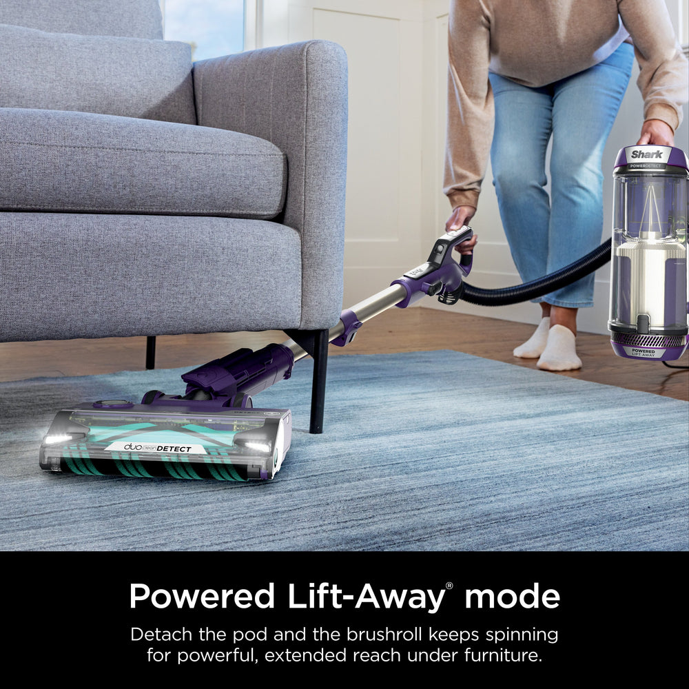 Shark - PowerDetect Upright Vacuum with DuoClean Detect Technology, Self-Cleaning Brushroll, and XL Dustcup - Eggplant_1