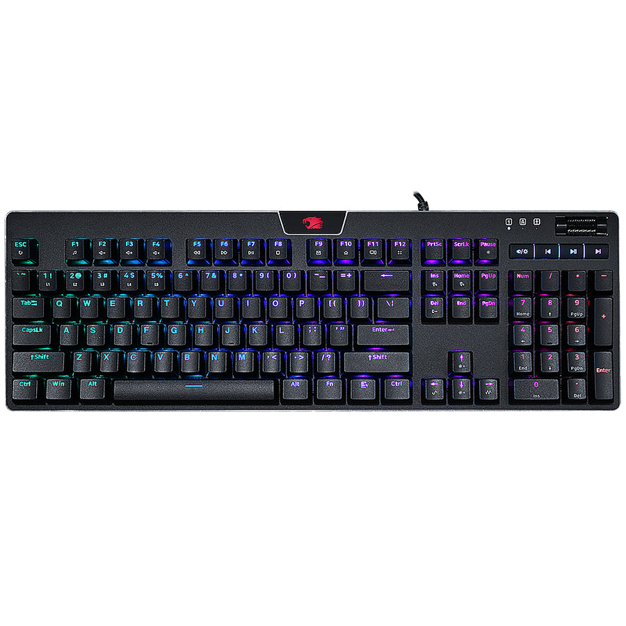 iBUYPOWER MEK 4 - Full-size Wired RGB Mechanical Tactile Brown Switch Gaming Keyboard with Custom Lighting - Black_0