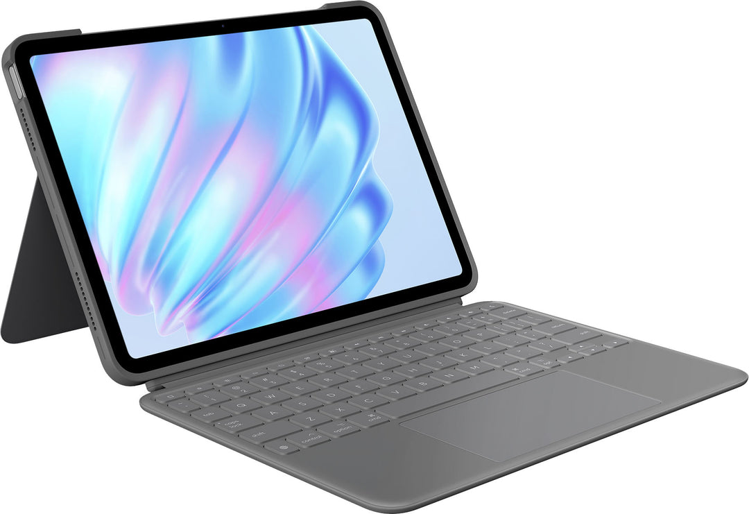 Logitech - Combo Touch for iPad Air 11” with Detachable Backlit Keyboard with Kickstand - Oxford Gray_0