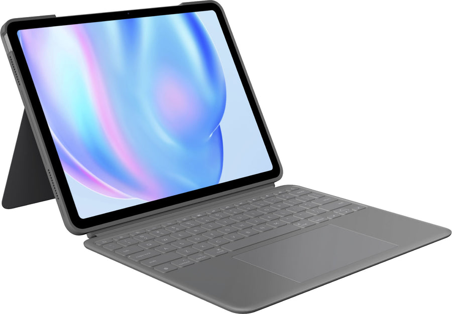 Logitech - Combo Touch for iPad Air 13” with Detachable Backlit Keyboard with Kickstand - Oxford Gray_0
