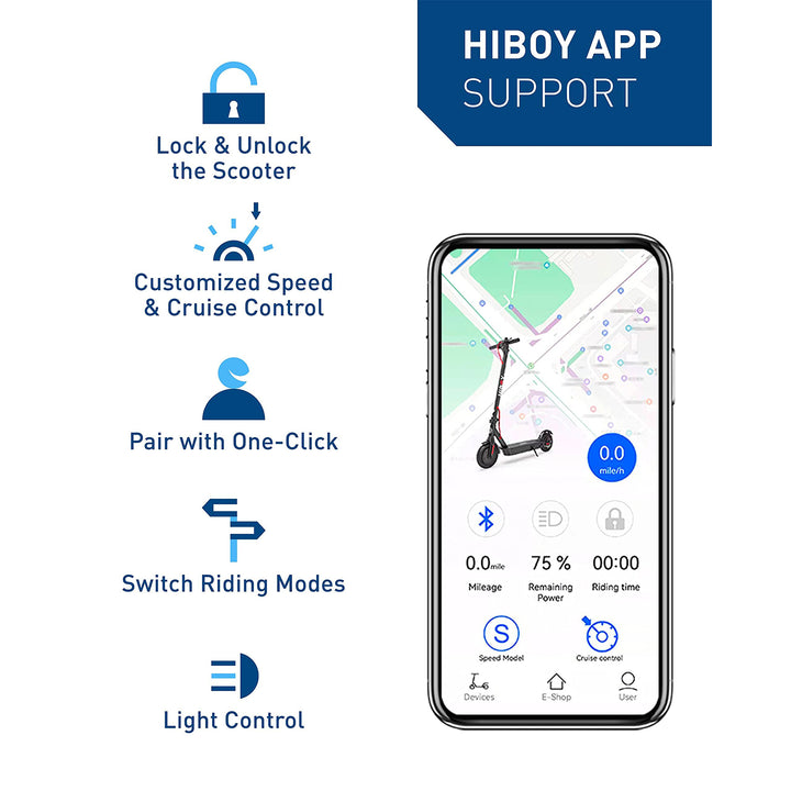HiBoy - KS4 Pro Foldable Electric Scooter w/ 25 mi Max Operating Range & 19 mph Max Speed - Black_7