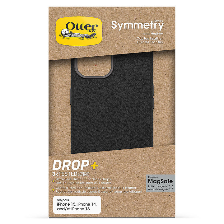 OtterBox - Symmetry Cactus Leather MagSafe Case for Apple iPhone 15 - Noir Ash_2