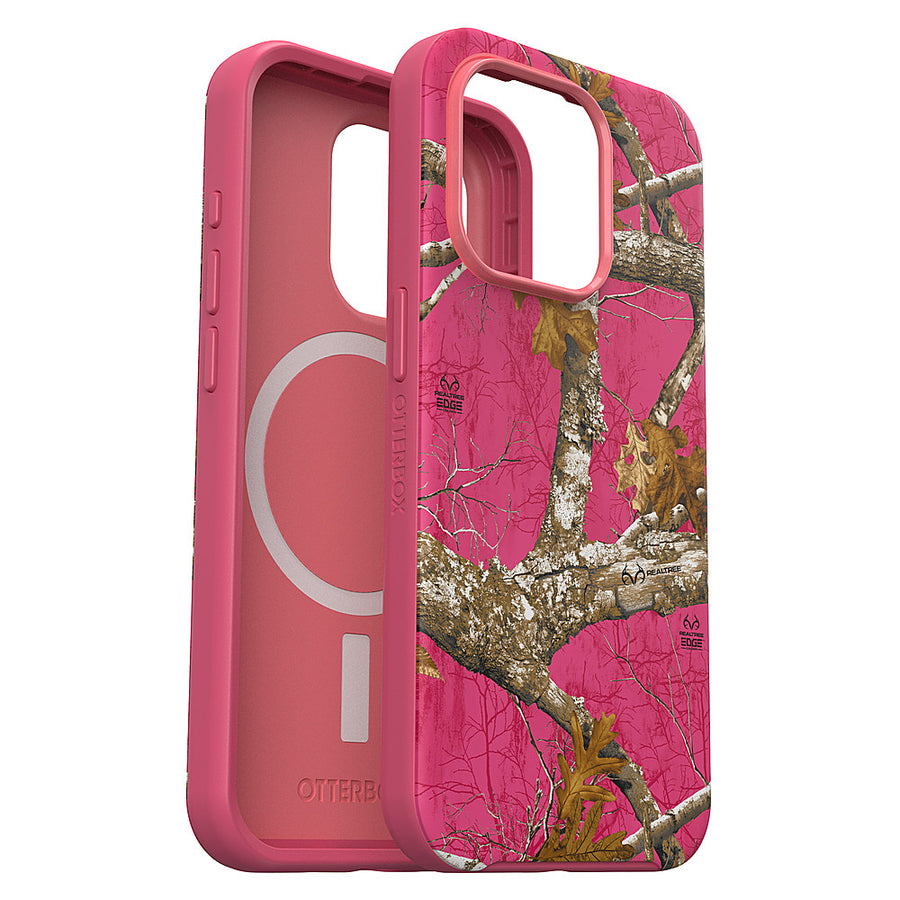 OtterBox - Symmetry for MagSafe Case for Apple iPhone 15 Pro - Realtree Flamingo Pink (Camo Graphic)_0