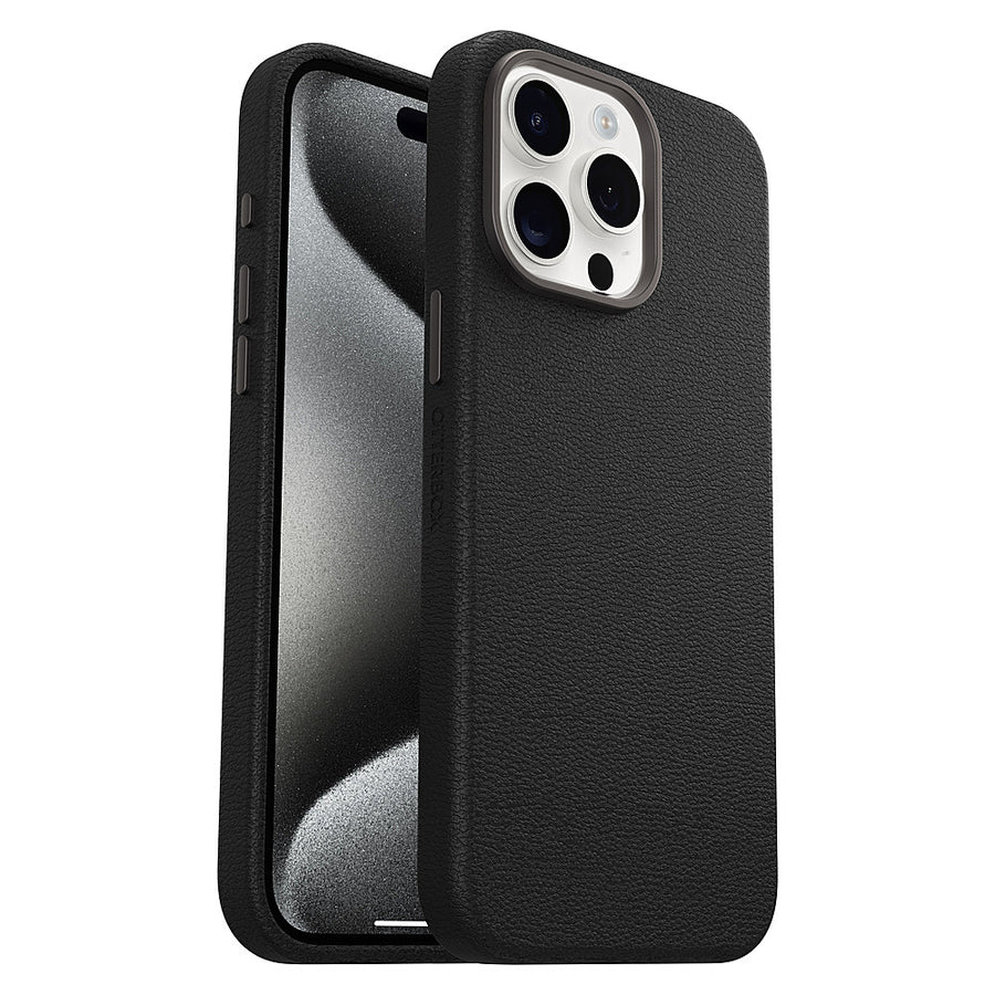 OtterBox - Symmetry Cactus Leather MagSafe Case for Apple iPhone 15 Pro Max - Noir Ash_0