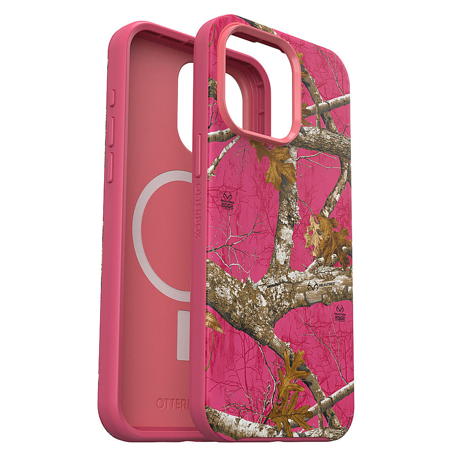 OtterBox - Symmetry for MagSafe Case for Apple iPhone 15 Pro Max - Realtree Flamingo Pink (Camo)_0