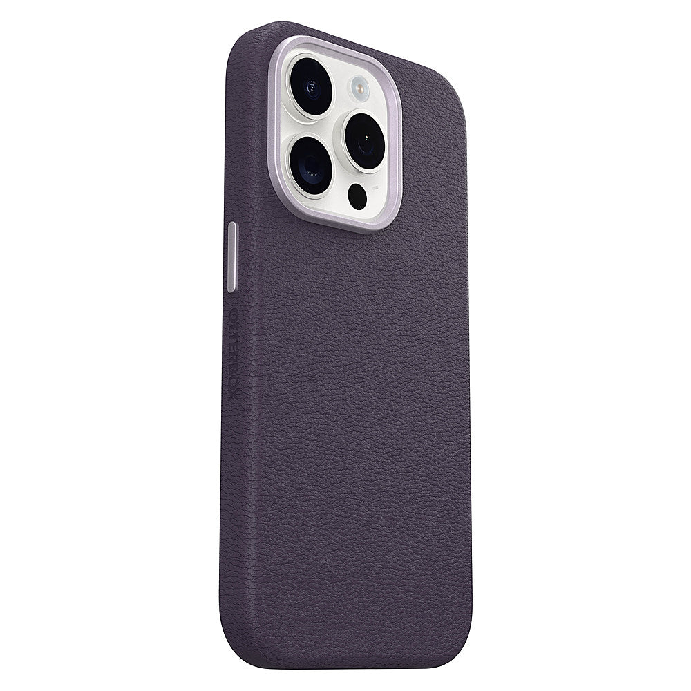 OtterBox - Symmetry Cactus Leather MagSafe Case for Apple iPhone 15 Pro - Plum Luxe_4