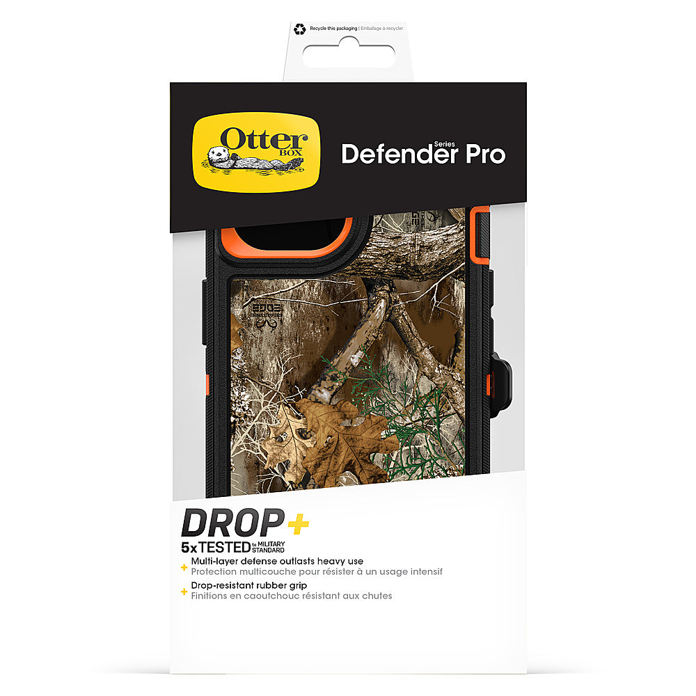OtterBox - Defender Pro Case for Apple iPhone 15 / iPhone 14 / iPhone 13 - Realtree Blaze Edge (Camo Graphic)_3
