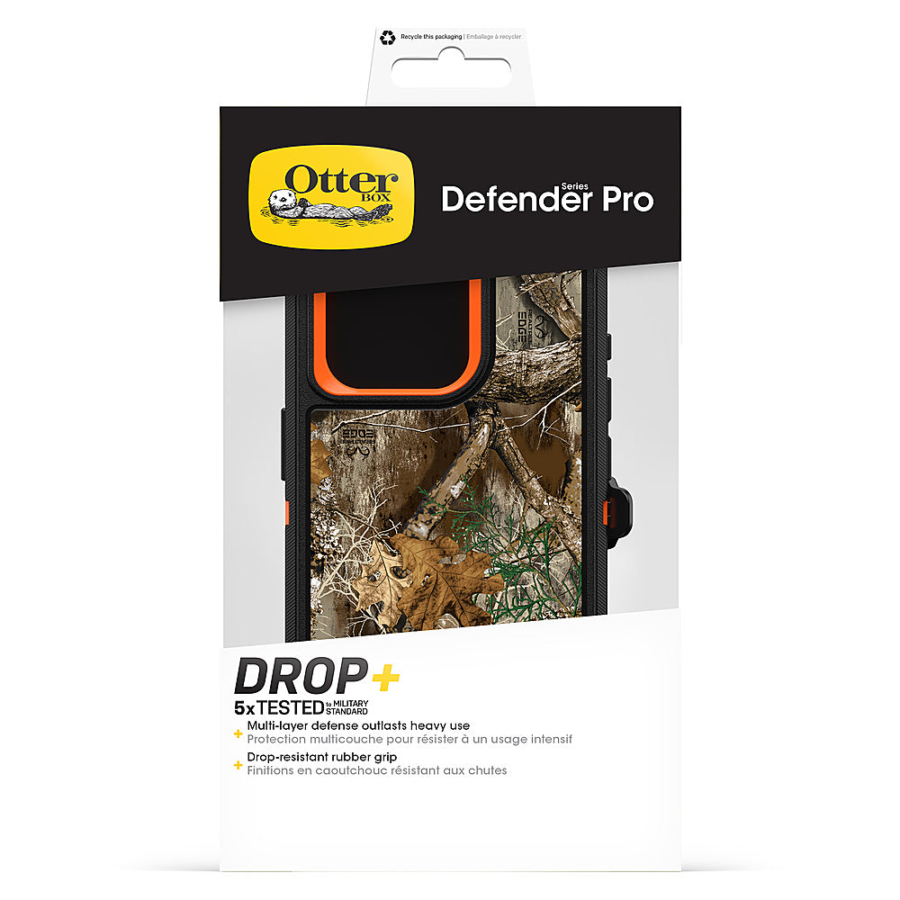 OtterBox - Defender Pro Case for Apple iPhone 15 Pro - Realtree Blaze Edge (Camo Graphic)_3