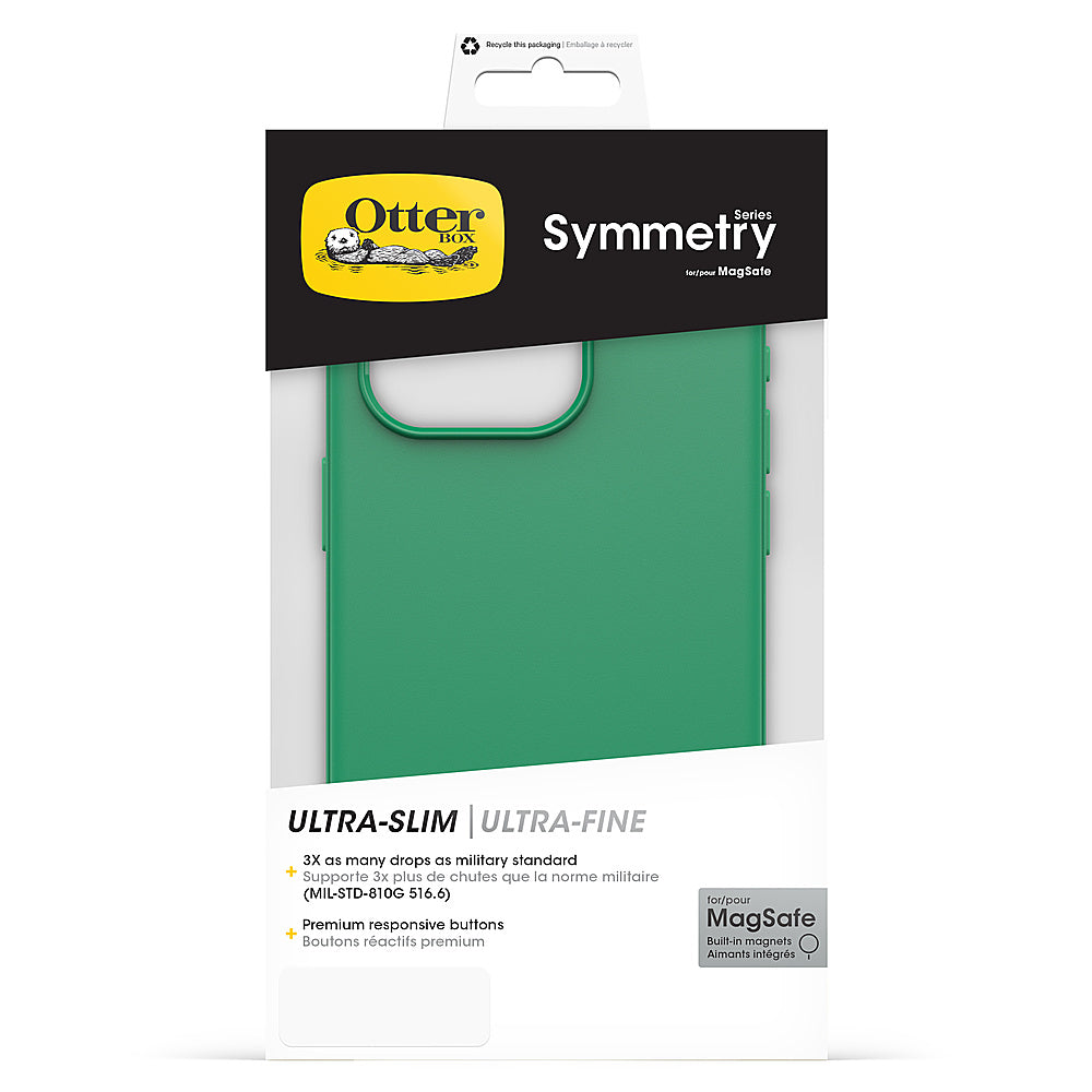 OtterBox - Symmetry for MagSafe Case for Apple iPhone 15 Pro - Green Juice_2