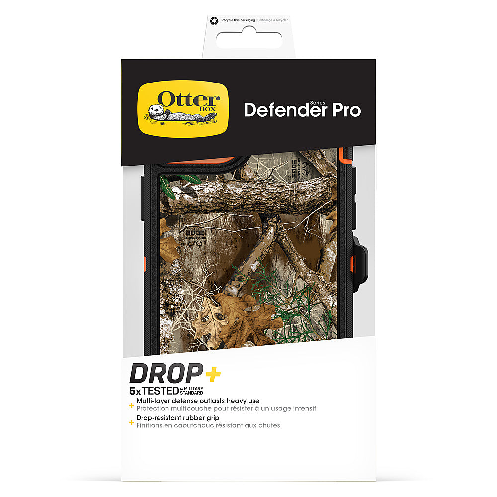 OtterBox - Defender Pro Case for Apple iPhone 15 Plus / iPhone 14 Plus - Realtree Blaze Edge (Camo Graphic)_3